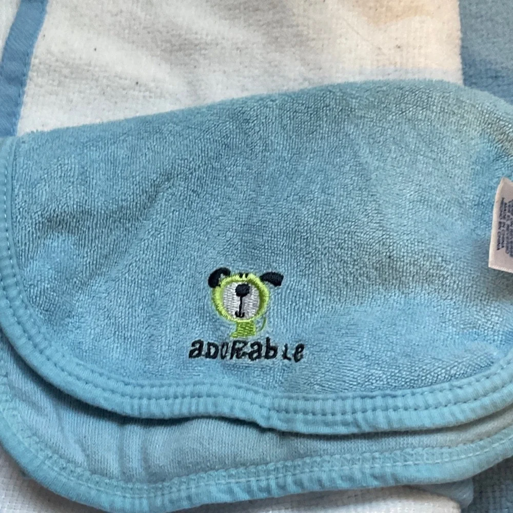 Blue and White Kids Towel Set